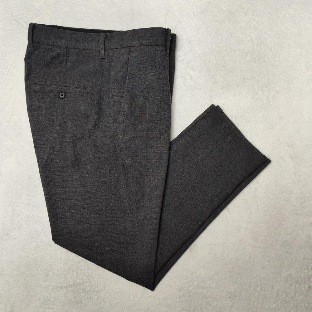 AllSaints Pants Mens 32x29 Gray Tweed Slim Lined Dress Button Fly Formal Slacks